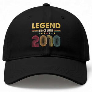 June 16th Birthday Baseball Cap Legends Since June 2010 Retro Bday TS11 Print Your Wear