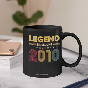 June 16th Birthday Coffee Mug Legends Since June 2010 Retro Bday TS11 Print Your Wear
