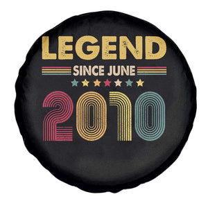 June 16th Birthday Spare Tire Cover Legends Since June 2010 Retro Bday TS11 Print Your Wear