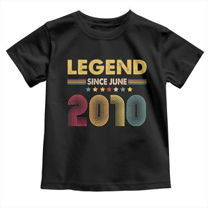 June 16th Birthday Toddler T Shirt Legends Since June 2010 Retro Bday TS11 Black Print Your Wear