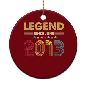 June 13th Birthday Ceramic Ornament Legends Since June 2013 Retro Bday TS11 1pc Red Print Your Wear