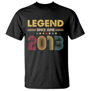 June 13th Birthday T Shirt Legends Since June 2013 Retro Bday TS11 Black Print Your Wear