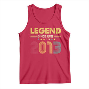 June 13th Birthday Tank Top Legends Since June 2013 Retro Bday TS11 Red Print Your Wear