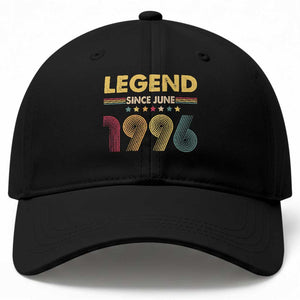 June 30th Birthday Baseball Cap Legends Since June 1996 Retro Bday TS11 Print Your Wear