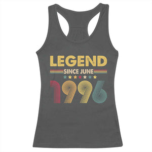June 30th Birthday Racerback Tank Top Legends Since June 1996 Retro Bday TS11 Dark Heather Print Your Wear