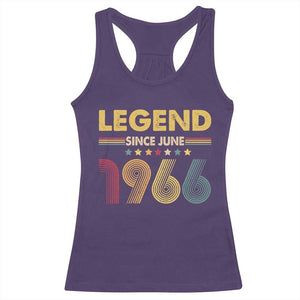 June 60th Birthday Racerback Tank Top Legends Since June 1966 Retro Bday TS11 Purple Print Your Wear