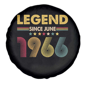 June 60th Birthday Spare Tire Cover Legends Since June 1966 Retro Bday TS11 Print Your Wear