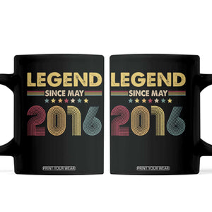 May 10th Birthday Coffee Mug Legends Since May 2016 Retro Bday TS11 Black Print Your Wear