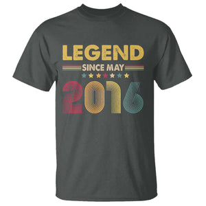 May 10th Birthday T Shirt Legends Since May 2016 Retro Bday TS11 Dark Heather Print Your Wear