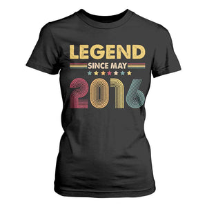 May 10th Birthday T Shirt For Women Legends Since May 2016 Retro Bday TS11 Black Print Your Wear