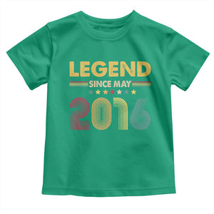 May 10th Birthday Toddler T Shirt Legends Since May 2016 Retro Bday TS11 Irish Green Print Your Wear
