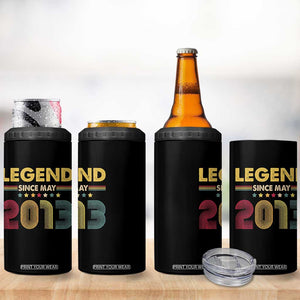 May 13th Birthday 4 in 1 Can Cooler Tumbler Legends Since May 2013 Retro Bday TS11 Print Your Wear