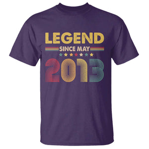 May 13th Birthday T Shirt Legends Since May 2013 Retro Bday TS11 Purple Print Your Wear