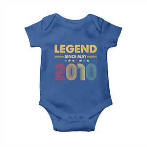 May 16th Birthday Baby Onesie Legends Since May 2010 Retro Bday TS11 Royal Blue Print Your Wear