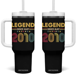 May 16th Birthday Tumbler With Handle Legends Since May 2010 Retro Bday TS11 One Size: 40 oz Black Print Your Wear