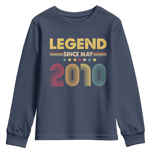 May 16th Birthday Youth Sweatshirt Legends Since May 2010 Retro Bday TS11 Navy Print Your Wear