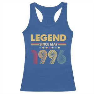 May 30th Birthday Racerback Tank Top Legends Since May 1996 Retro Bday TS11 Royal Blue Print Your Wear