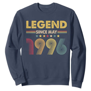 May 30th Birthday Sweatshirt Legends Since May 1996 Retro Bday TS11 Navy Print Your Wear