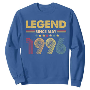 May 30th Birthday Sweatshirt Legends Since May 1996 Retro Bday TS11 Royal Blue Print Your Wear