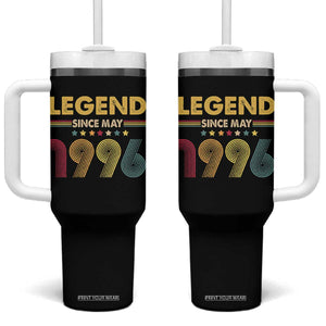 May 30th Birthday Tumbler With Handle Legends Since May 1996 Retro Bday TS11 One Size: 40 oz Black Print Your Wear