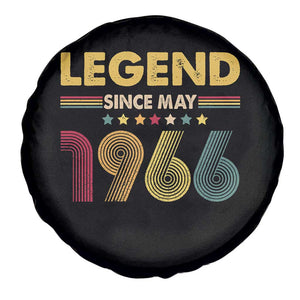 May 60th Birthday Spare Tire Cover Legends Since May 1966 Retro Bday TS11 Print Your Wear