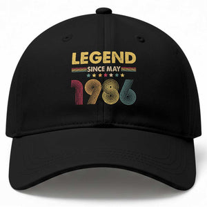 May 40th Birthday Baseball Cap Legends Since May 1986 Retro Bday TS11 Print Your Wear
