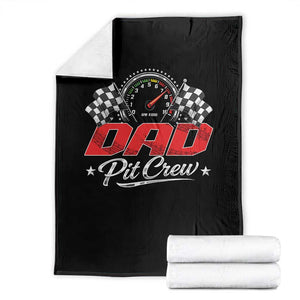 Dad Pit Crew Throw Blanket Racing Family Matching Father's Day TS11 Black Print Your Wear