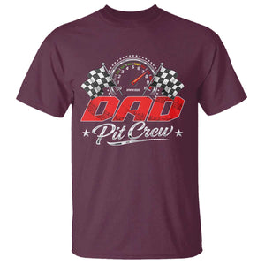 Dad Pit Crew T Shirt Racing Family Matching Father's Day TS11 Maroon Print Your Wear