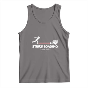 Funny Bowling Tank Top Strike Loading Please Wait Ball Pin TS11 Deep Heather Print Your Wear