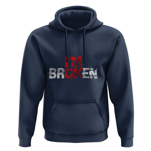 Invisible Illness Hoodie I'm OK I'm Broken TS11 Navy Print Your Wear