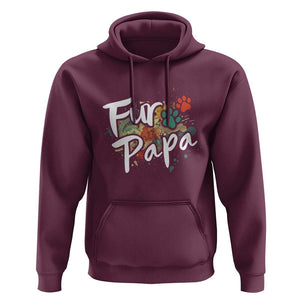 Fur Papa Hoodie Pet Lover Dog Dad Father's Day TS11 Maroon Print Your Wear
