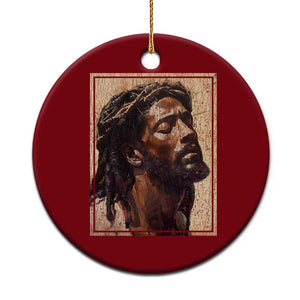 Religious Black Jesus With Crown Of Thorns Ceramic Ornament TS11 1pc Red Print Your Wear