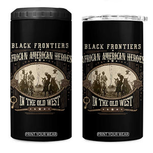 African American Cowboy 4 in 1 Can Cooler Tumbler Black Frontiers African American Heroes In The Old West TS11 One Size: 16 oz Black Print Your Wear