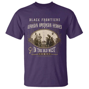 African American Cowboy T Shirt Black Frontiers African American Heroes In The Old West TS11 Purple Print Your Wear