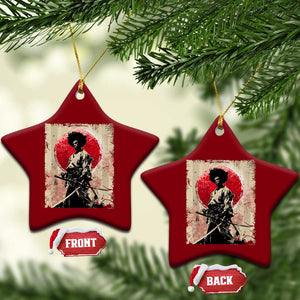 Funny African America Samurai Ceramic Ornament Japanese Art Black Warrior Fighter TS11 Print Your Wear
