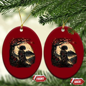 Funny African American Samurai Ceramic Ornament Japanese Art Black Warrior Sakura TS11 Print Your Wear