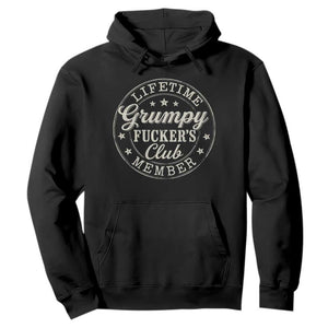 Grumpy Fucker's Club Lifetime Member Hoodie TS11 Black Print Your Wear