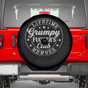 Grumpy Fucker's Club Lifetime Member Spare Tire Cover TS11 Black Print Your Wear