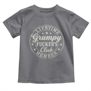 Grumpy Fucker's Club Lifetime Member Toddler T Shirt TS11 Charcoal Print Your Wear