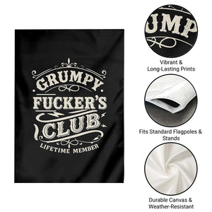Grumpy Fucker's Club Lifetime Member Garden Flag Funny Sarcastic TS11 Print Your Wear