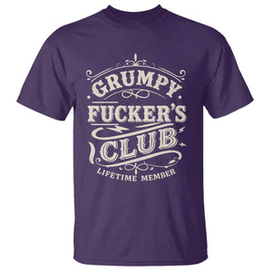 Grumpy Fucker's Club Lifetime Member T Shirt Funny Sarcastic TS11 Purple Print Your Wear