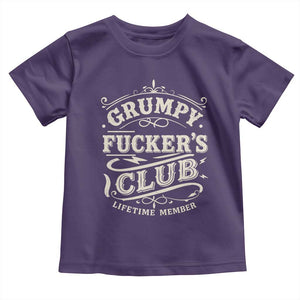 Grumpy Fucker's Club Lifetime Member Toddler T Shirt Funny Sarcastic TS11 Purple Print Your Wear