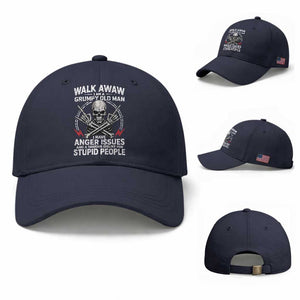 Walk Away I Am A Grumpy Old Man I Have Anger Issues Baseball Cap Funny Senior Citizen