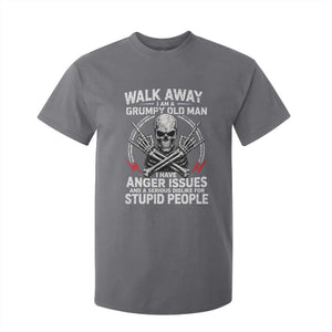Walk Away I Am A Grumpy Old Man I Have Anger Issues T Shirt For Kid Funny Senior Citizen TS11 Charcoal Print Your Wear