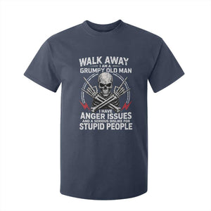 Walk Away I Am A Grumpy Old Man I Have Anger Issues T Shirt For Kid Funny Senior Citizen TS11 Navy Print Your Wear