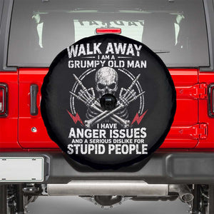 Walk Away I Am A Grumpy Old Man I Have Anger Issues Spare Tire Cover Funny Senior Citizen TS11 Black Print Your Wear