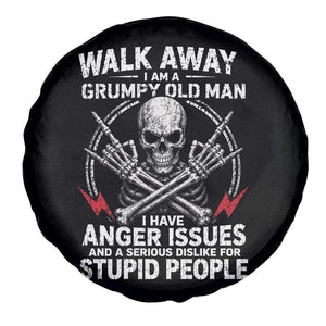 Walk Away I Am A Grumpy Old Man I Have Anger Issues Spare Tire Cover Funny Senior Citizen TS11 Print Your Wear