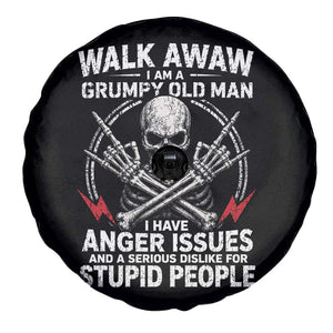 Walk Away I Am A Grumpy Old Man I Have Anger Issues Spare Tire Cover Funny Senior Citizen