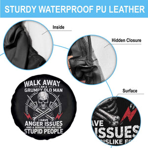 Walk Away I Am A Grumpy Old Man I Have Anger Issues Spare Tire Cover Funny Senior Citizen TS11 Print Your Wear