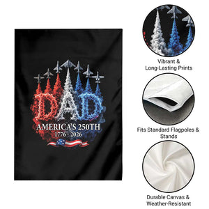 Dad USA 250th Anniversary Garden Flag Jet Fighter American Flag Father's Day 4th of July TS11 Print Your Wear